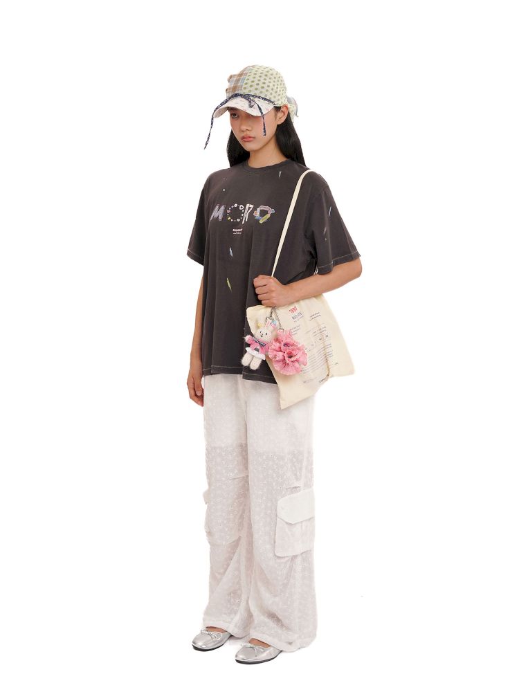 Round neck loose retro casual short-sleeved T-shirt【s0000013458】