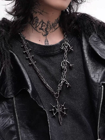 Castle Duke Gothic Punk Heavy Necklace【s0000018975】