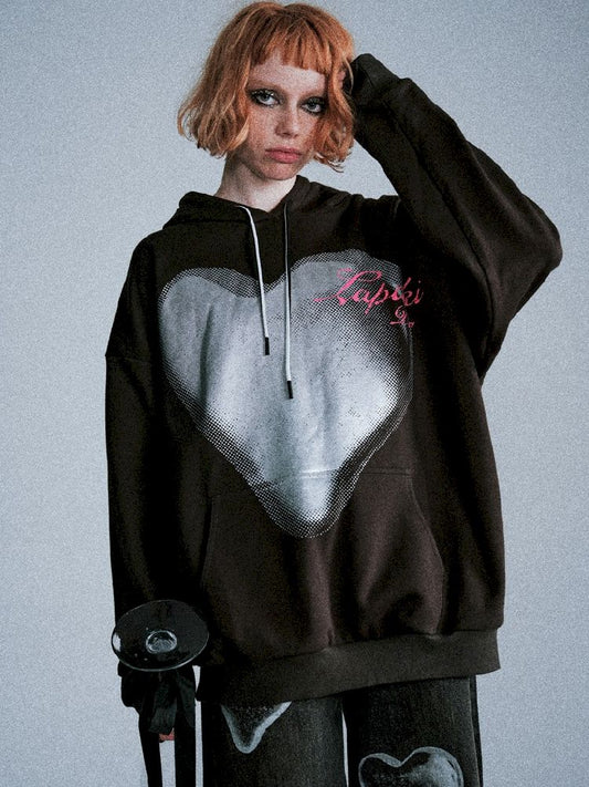 Silver Big Heart Sweatshirt【s0000005409】