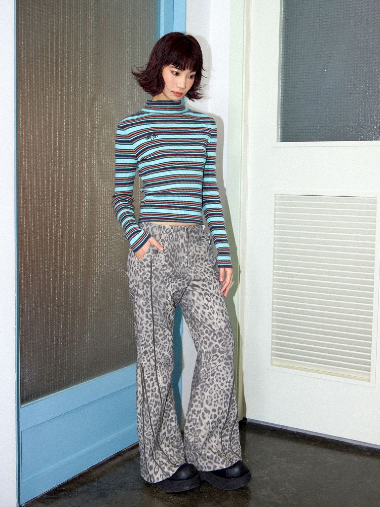 Retro Slim Striped Long Sleeve T-Shirt【s0000011637】