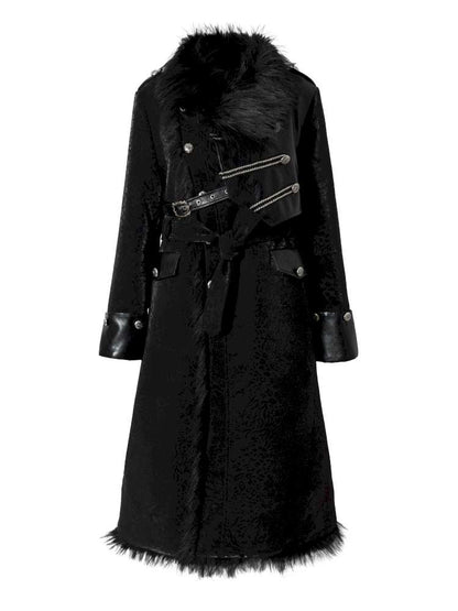 Dark Court Leopard Suede Fur Coat【s0000014925】