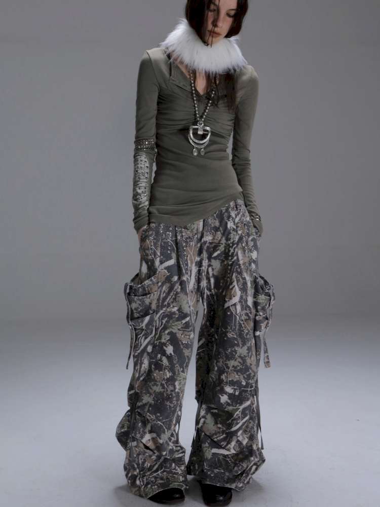 Vintage Street Functional Cargo Pants【s0000014714】