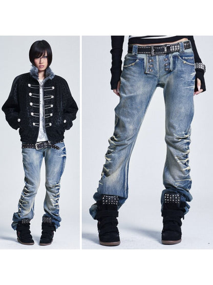 Washed Heavy Work Scimitar Jeans【s0000015559】