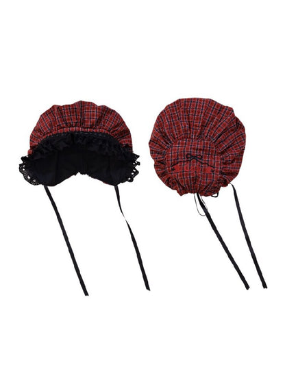 Plaid Doll Style BB Hat【s0000019290】