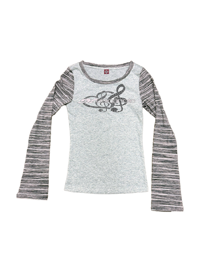Polka Dot Striped Snowflake Top【s0000018230】