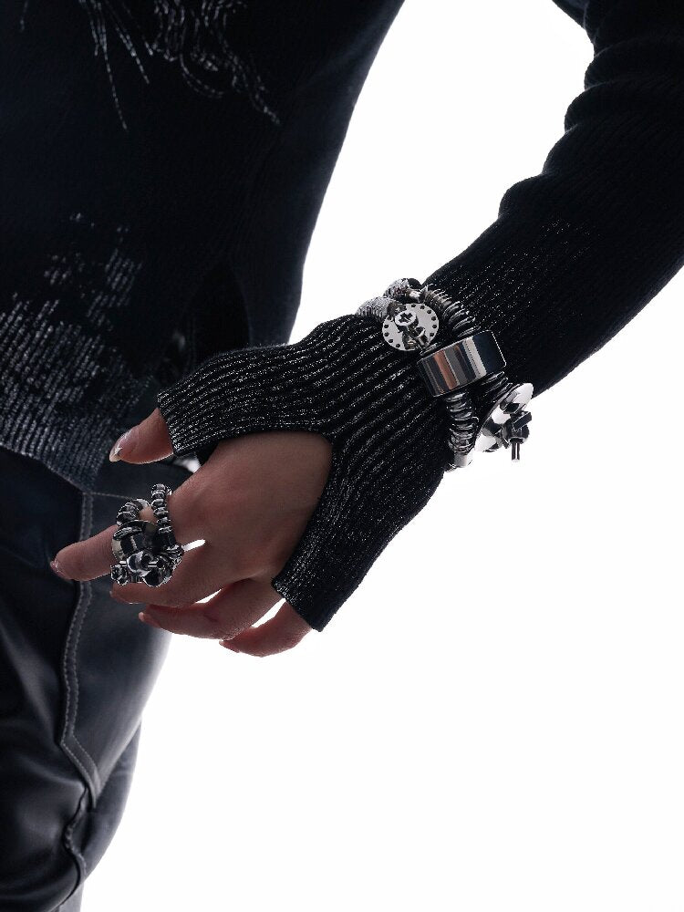 Heavy Beaded Futuristic Bracelet【s0000018840】