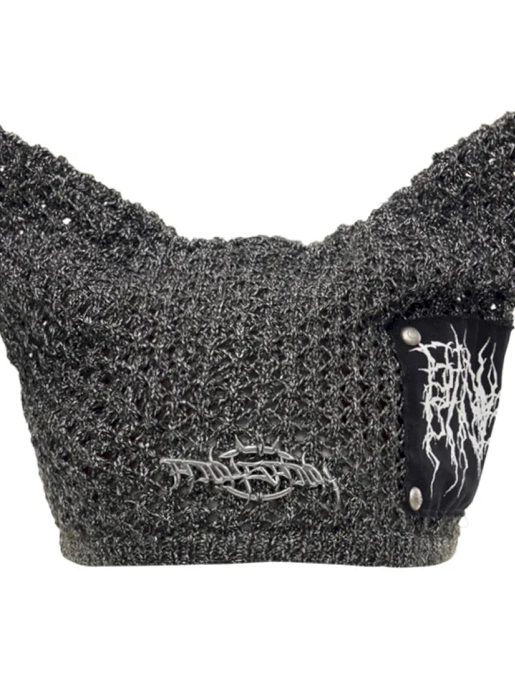 Cat-Eared Concept Little Devil Hole-Pattern Beanie【s0000014010】