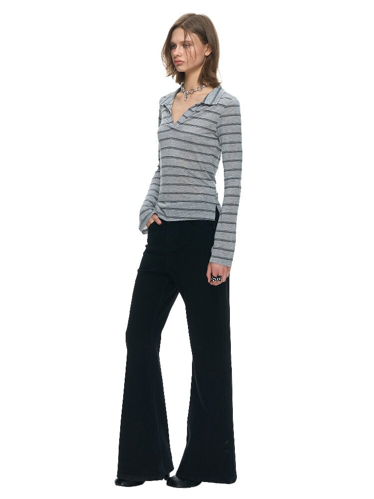 Two Tone High Waist Bootcut Jean【s0000015856】