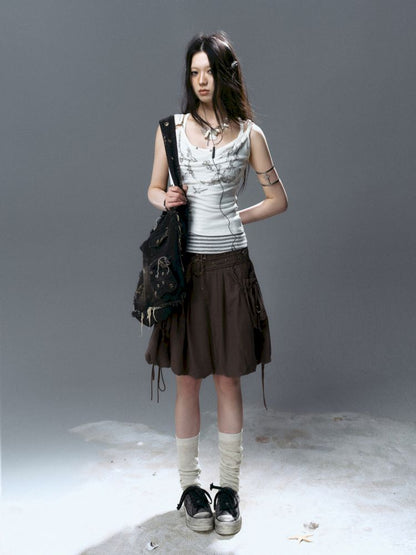 Striped Knit Cami Tank【s0000012628】