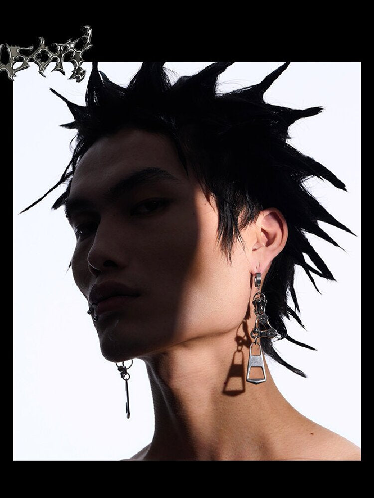 Futuristic Reworked Ear Clips Studs【s0000018876】