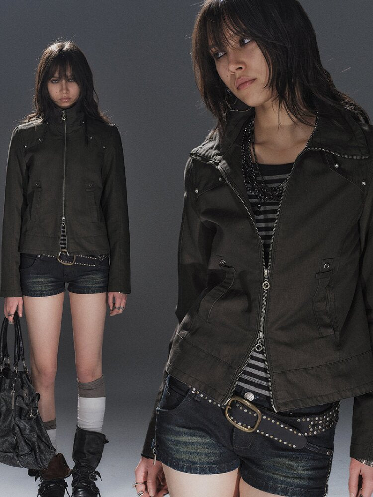 Metal Embellished Polarized Jacket【s0000016232】