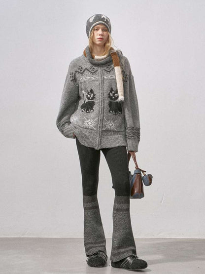 Concubine Cat Hoop Yarn Knit Jacket【s0000015227】