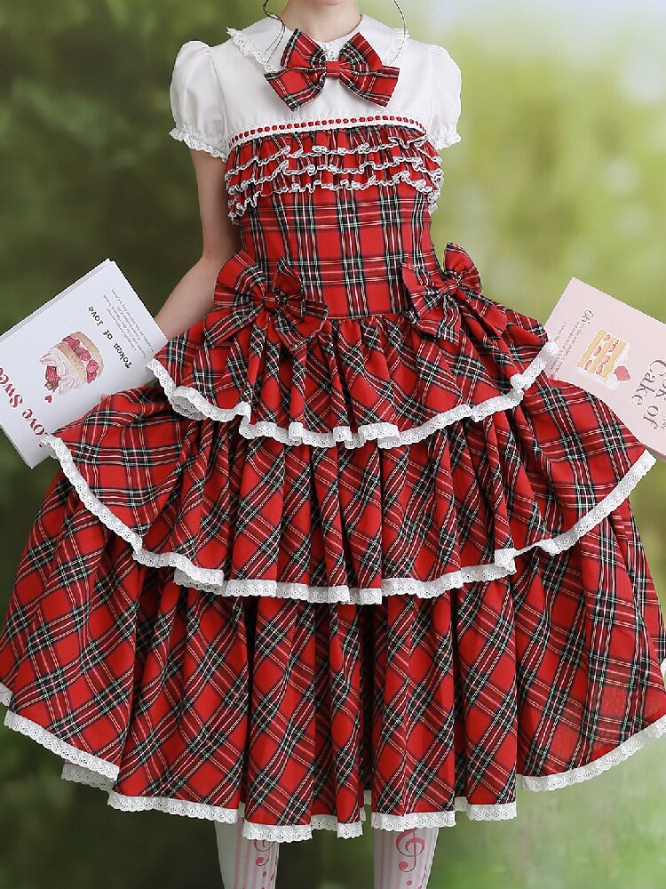 Red Retro Lolita Cake Dress【s0000016562】