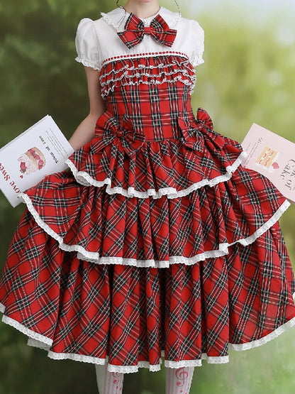 Red Retro Lolita Cake Dress【s0000016562】