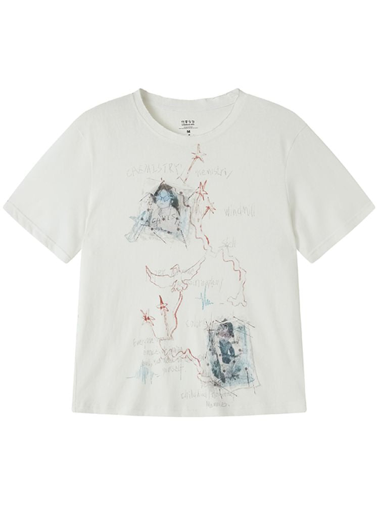 Loose short-sleeved splicing wind top【s0000012277】