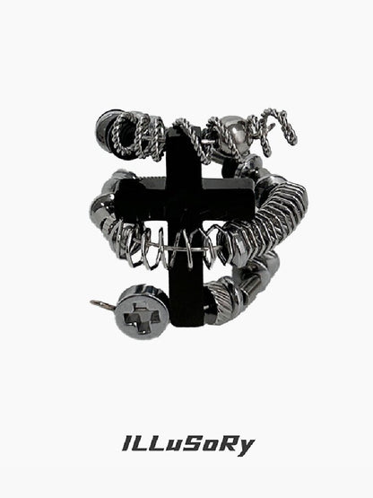 Hardcore Punk Design Closed Ring【s0000018890】