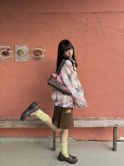 Patchwork Printed Loose Versatile Jacket【s0000019084】