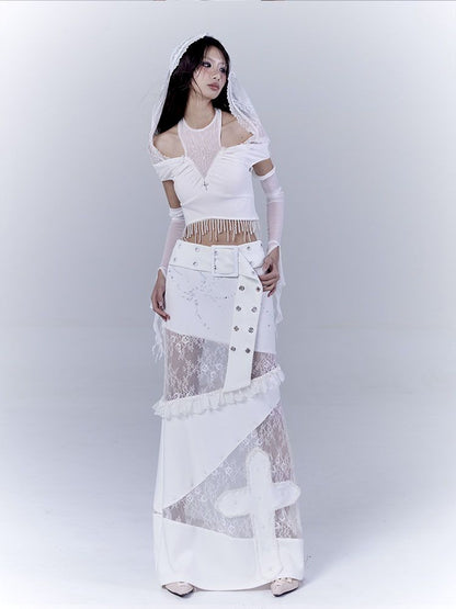 Low waist thin straight long skirt【s0000012381】