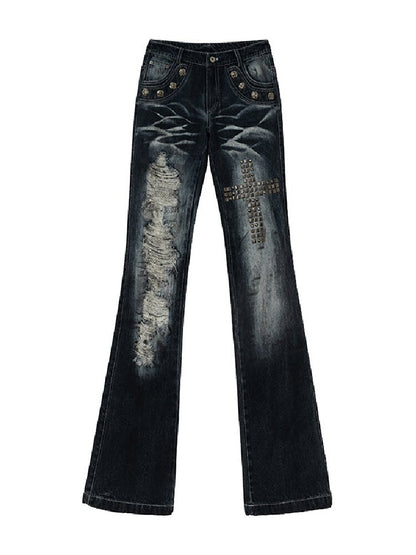 Hot Drill Heavy Wash Denim Pants【s0000016977】