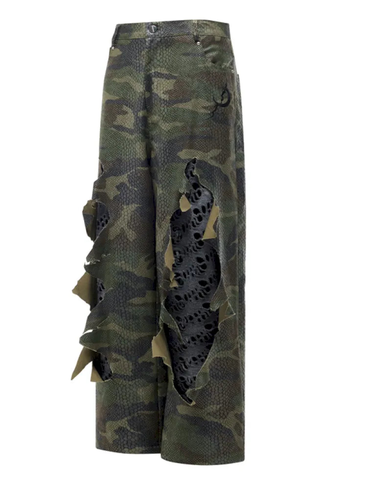 Gender-Neutral Y3K Painted Denim Pants【s0000014013】