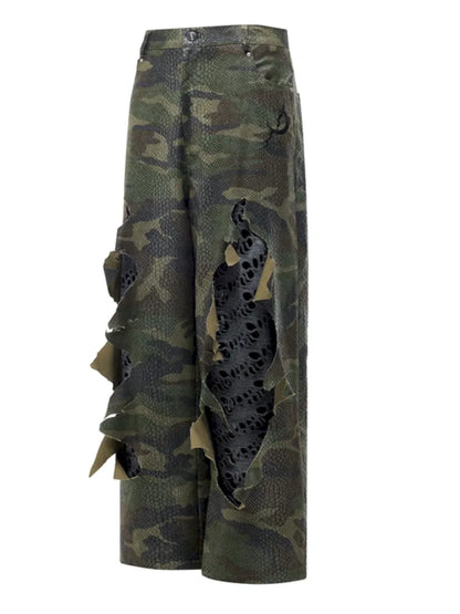 Gender-Neutral Y3K Painted Denim Pants【s0000014013】
