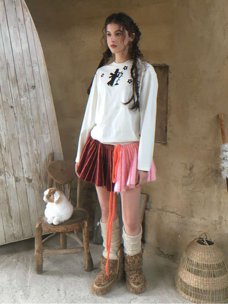 Forest Elf Print Long Sleeve T-Shirt【s0000014898】