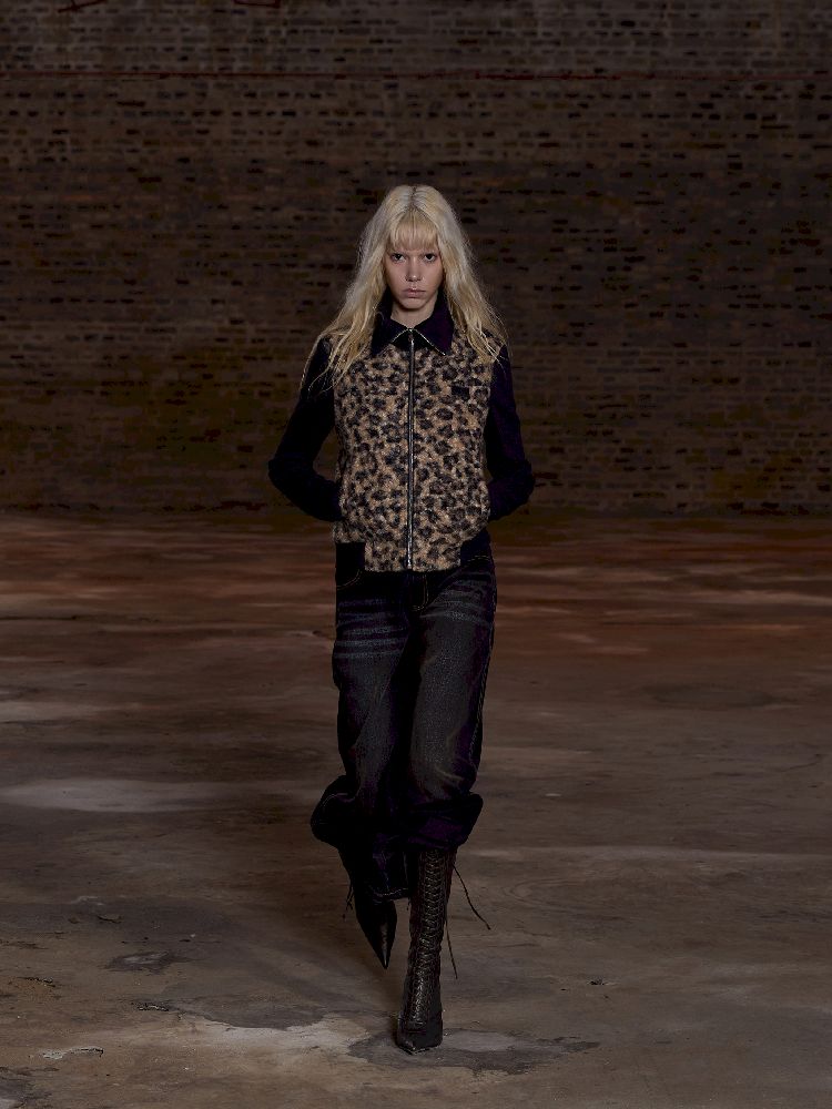 Leopard Print Rolled Cardigan [S0000010939]