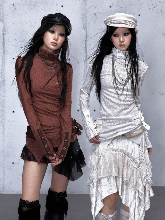 High Neck Jacquard Knit Base Top【s0000015550】