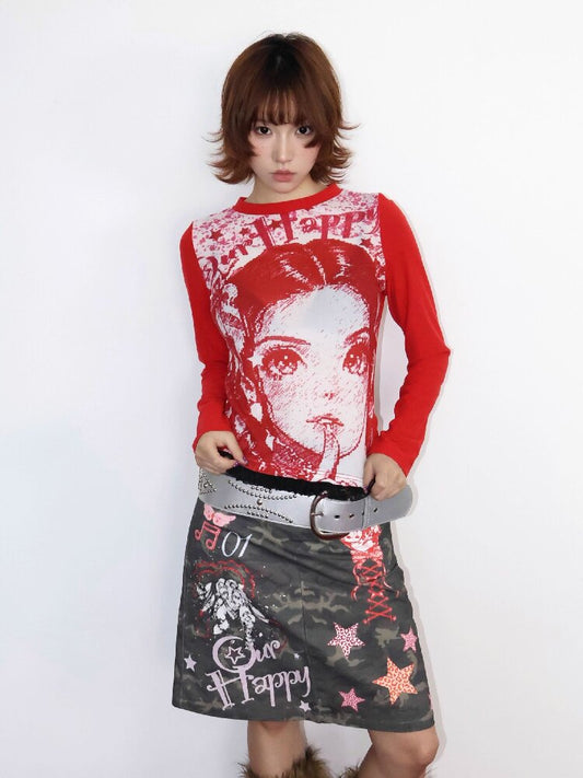 Retro Velvet Lace Elastic Top【s0000018667】