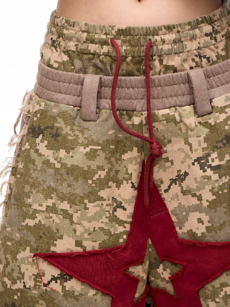 Raw Edge Patchwork Wide Leg【s0000011354】