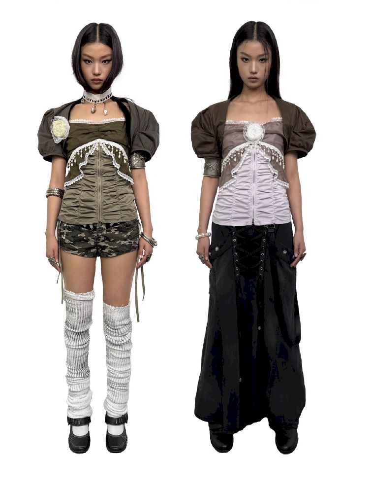 Elastic Slim Halter Blouse【s0000012210】