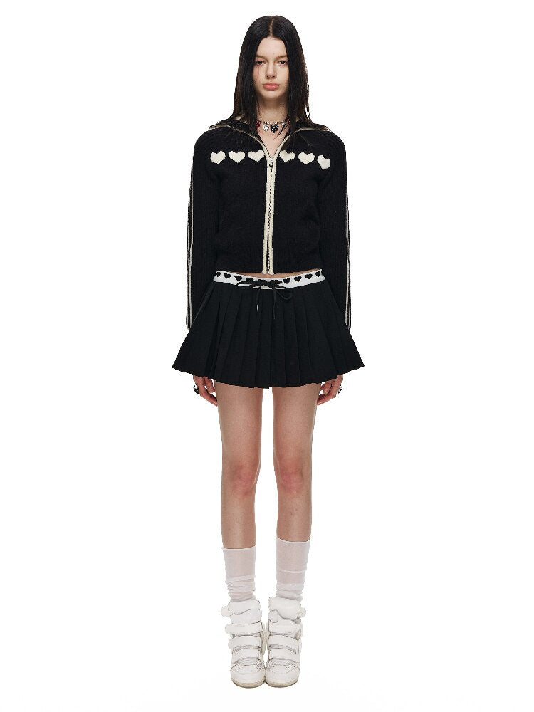 Love Jacquard Cropped Cardigan【s0000015872】
