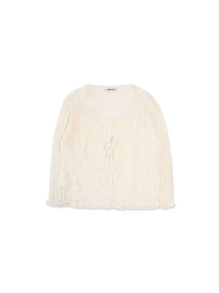 Hollow Twisted Knit Cardigan【s0000017932】