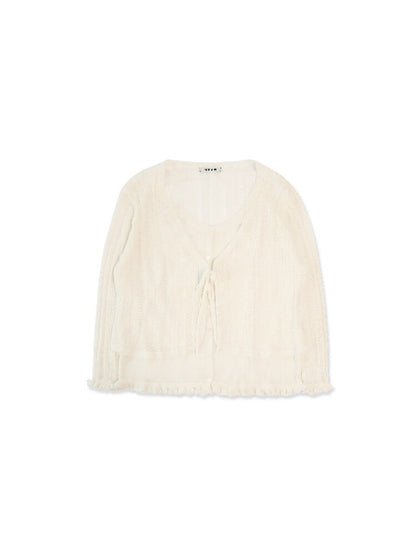Hollow Twisted Knit Cardigan【s0000017932】