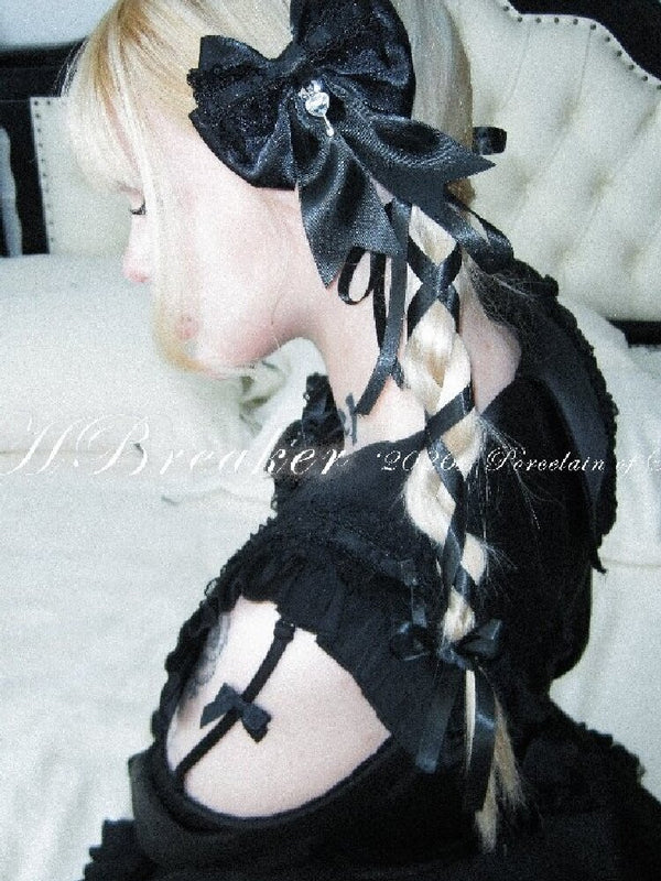 Glitter Bow Witch Hairpins【s0000016392】