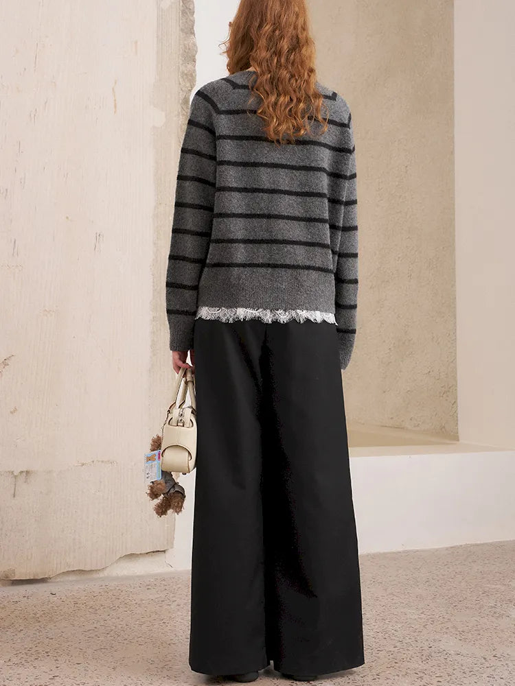 Long-Sleeve Knit Pullover Sweater【s0000014087】