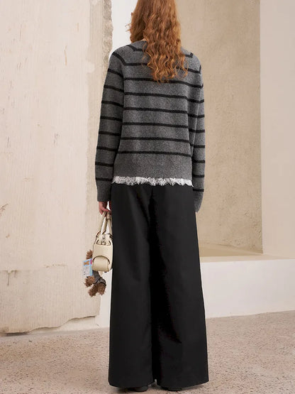 Long-Sleeve Knit Pullover Sweater【s0000014087】