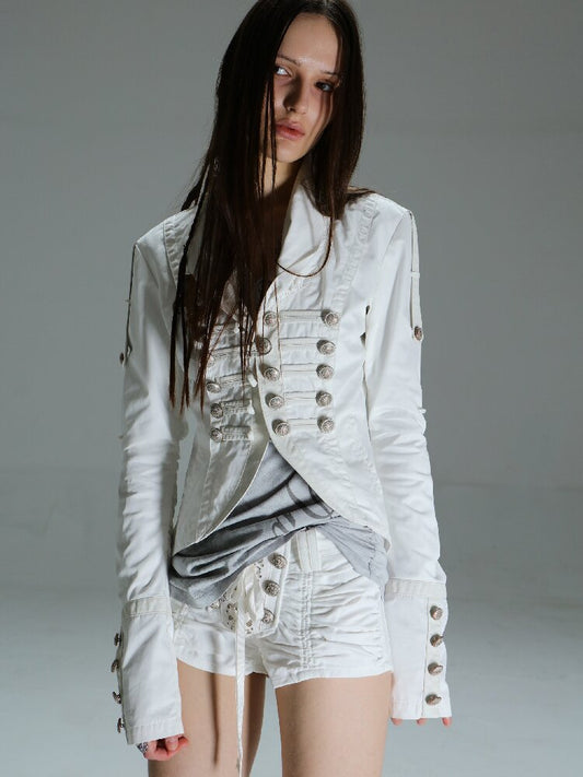 Washed Cotton Napoleon Jacket【s0000015909】