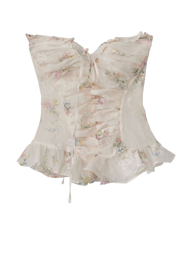 Floral Peplum Tank Sleeveless Top【s0000013222】