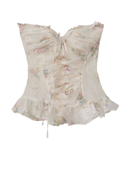 Floral Peplum Tank Sleeveless Top【s0000013222】