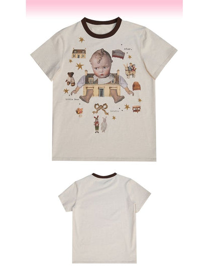 Loose-fitting short-sleeved T-shirt【s0000012763】