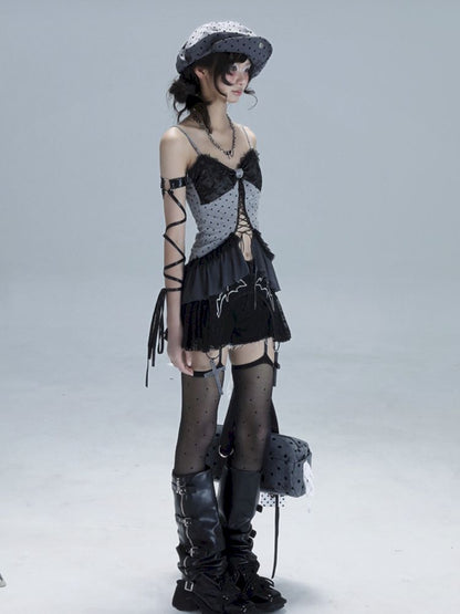 Hollow Out Splicing Ayahuasca Camisole Top【s0000013480】