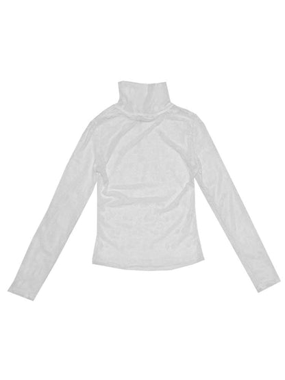 Cherry Jacquard High-Neck Base Shirt【s0000014937】