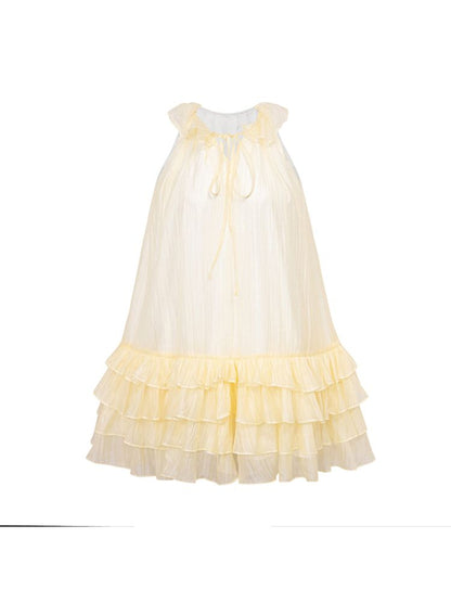 Lace Up Sleeveless Dress【s0000013250】