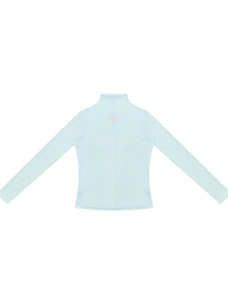 Floral Turtleneck Slim Base Shirt【s0000017875】