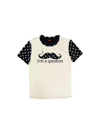 Slogan Patchwork Short Sleeve T-Shirt【s0000018294】