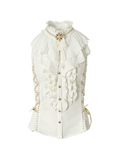 Medieval Ruffled Halter Camisole Top【s0000017235】