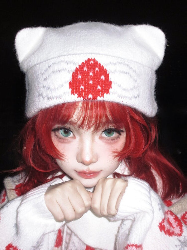 Strawberry Cake Folded Cold Hat【s0000015554】