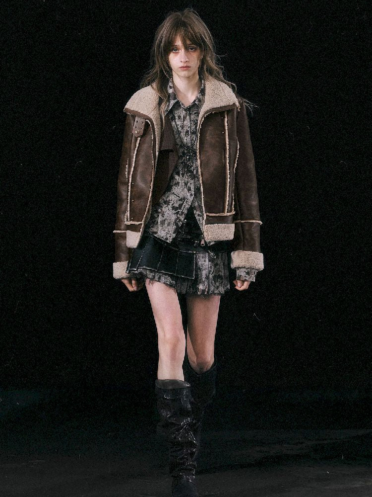 BROWN SHAKER FUR COAT [S0000010764]