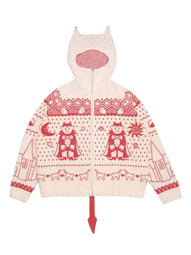 Cat Ears Devil's Tail Cardigan【s0000011559】